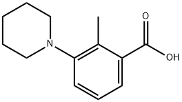 2-Methyl-3-(1-piperidinyl)benzoic Acid Struktur