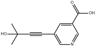 5-(3-hydroxy-3-methylbut-1-yn-1-yl)nicotinic acid(SALTDATA: FREE) Struktur