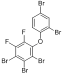 2,2′,3,4,4′-ペンタブロモ-5,6-ジフルオロジフェニルエーテル 化學構造式