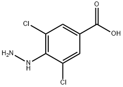 3,5-DICHLORO-4-HYDRAZINO-BENZOIC ACID Struktur