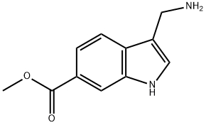 3-AMINOMETHYL-1H-INDOLE-6-CARBOXYLIC ACID METHYL ESTER Struktur