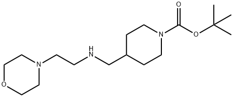 1-BOC-4-([2-(MORPHOLIN-4-YL)-ETHYLAMINO]-METHYL)-PIPERIDINE Struktur