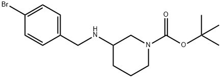 1-BOC-3-(4-BROMO-BENZYLAMINO)-PIPERIDINE Struktur