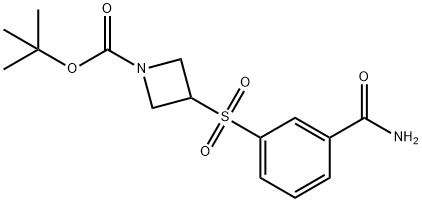 3-(3-CARBAMOYL-BENZENESULFONYL)-AZETIDINE-1-CARBOXYLIC ACID TERT-BUTYL ESTER Struktur