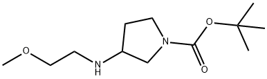 3-(2-METHOXYETHYLAMINO)PYRROLIDINE-1-CARBOXYLIC ACID TERT-BUTYL ESTER Struktur