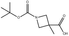 1-Boc-3-methylazetidine-3-carboxylic acid Struktur