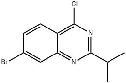 7-BROMO-4-CHLORO-2-ISOPROPYL-QUINAZOLINE Struktur