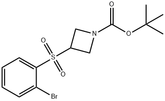 3-(2-BROMO-BENZENESULFONYL)-AZETIDINE-1-CARBOXYLIC ACID TERT-BUTYL ESTER Struktur