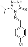 4-[(4-CHLOROPHENYL)METHYLIDENEAMINO]-5-PROPAN-2-YL-2H-1,2,4-TRIAZOLE-3(4H)-THIONE Struktur