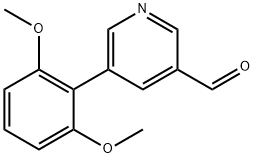 5-(2,6-DiMethoxyphenyl)-3-pyridinecarbaldehyde Struktur