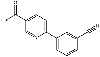 6-(3-Cyanophenyl)-nicotinic acid Struktur