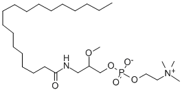 rac-3-Octadecanamido-2-Methoxypropan-1-ol Phosphocholine Struktur