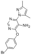 5-PYRIMIDINAMINE, 4-(4-BROMOPHENOXY)-6-(3,5-DIMETHYL-1H-PYRAZOL-1-YL)- Struktur