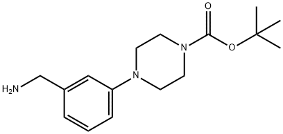 4-(3-AMINOMETHYL-PHENYL)-PIPERAZINE-1-CARBOXYLIC ACID TERT-BUTYL ESTER Struktur