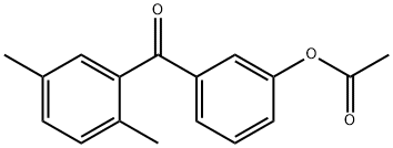 3-ACETOXY-2',5'-DIMETHYLBENZOPHENONE Struktur