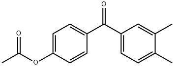 4-ACETOXY-3',4'-DIMETHYLBENZOPHENONE Struktur