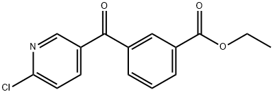 2-CHLORO-5-(3-ETHOXYCARBONYLBENZOYL)PYRIDINE Struktur