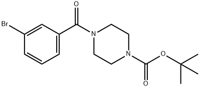 4-(3-BROMO-BENZOYL)-PIPERAZINE-1-CARBOXYLIC ACID TERT-BUTYL ESTER Struktur