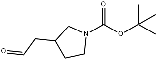 1-PYRROLIDINECARBOXYLIC ACID, 3-(2-OXOETHYL)-, 1,1-DIMETHYLETHYL ESTER Struktur