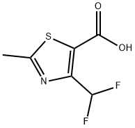 2-Methyl-4-(difluoromethyl)-1,3-thiazole-5-carboxylic acid Struktur