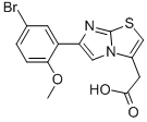 6-(5-BROMO-2-METHOXYPHENYL)IMIDAZO[2,1-B]THIAZOLE-3-ACETIC ACID Struktur