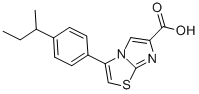 3-[4-(1-METHYLPROPYL)PHENYL]IMIDAZO[2,1-B]THIAZOLE-6-CARBOXYLIC ACID Struktur