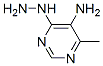 Pyrimidine, 5-amino-4-hydrazino-6-methyl- (7CI) Struktur