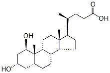 (1β,3α,5β)-1,3-Dihydroxy-cholan-24-oic Acid Struktur