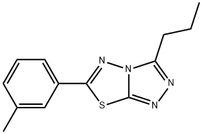 1,2,4-TRIAZOLO[3,4-B][1,3,4]THIADIAZOLE, 6-(3-METHYLPHENYL)-3-PROPYL- Struktur