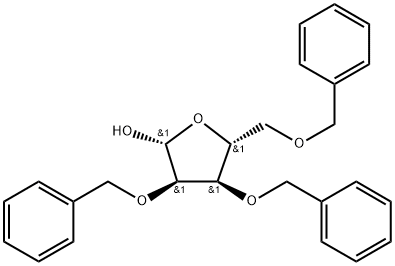 2,3,5-Tri-O-benzyl-b-D-ribofuranose Struktur