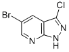 5-BROMO-3-CHLORO-1H-PYRAZOLO[3,4-B]PYRIDINE Struktur