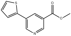 methyl 5-(thiophen-2-yl)pyridine-3-carboxylate Struktur