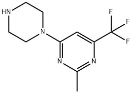 2-methyl-4-piperazin-1-yl-6-(trifluoromethyl)pyrimidine(SALTDATA: FREE) Struktur