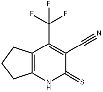 2,5,6,7-TETRAHYDRO-2-THIOXO-4-(TRIFLUOROMETHYL)-1H-CYCLOPENTA[B]-PYRIDINE-3-CARBONITRILE Struktur