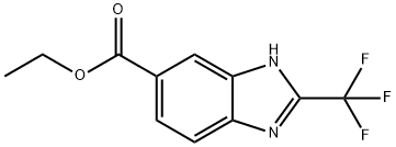 Ethyl 2-(trifluoromethyl)-1H-1,3-benzodiazole-5-carboxylate Struktur