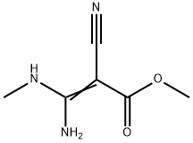 Acrylic  acid,  3-amino-2-cyano-3-(methylamino)-,  methyl  ester  (7CI) Struktur