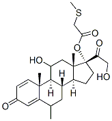 6-methylprednisolone 17-(methylthio)acetate Struktur