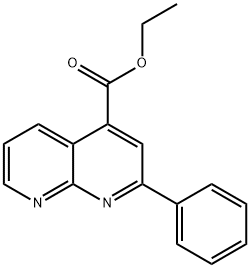 1,8-Naphthyridine-4-carboxylic acid, 2-phenyl-, ethyl ester Struktur