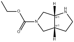 cis-5-Ethoxycarbonyl-1H-hexahydropyrrolo[3,4-b]pyrrole Struktur