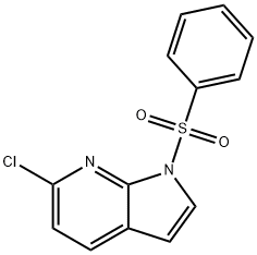 1H-Pyrrolo[2,3-b]pyridine, 6-chloro-1-(phenylsulfonyl)- Struktur