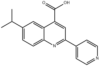 6-Isopropyl-2-pyridin-4-ylquinoline-4-carboxylic acid Struktur