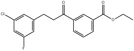 3'-CARBOETHOXY-3-(3-CHLORO-5-FLUOROPHENYL)PROPIOPHENONE Struktur