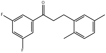 3',5'-DIFLUORO-3-(2,5-DIMETHYLPHENYL)PROPIOPHENONE Struktur