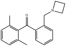 2'-AZETIDINOMETHYL-2,6-DIMETHYLBENZOPHENONE Struktur