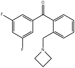 2'-AZETIDINOMETHYL-3,5-DIFLUOROBENZOPHENONE Struktur