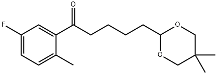 5-(5,5-DIMETHYL-1,3-DIOXAN-2-YL)-5'-FLUORO-2'-METHYLVALEROPHENONE Struktur