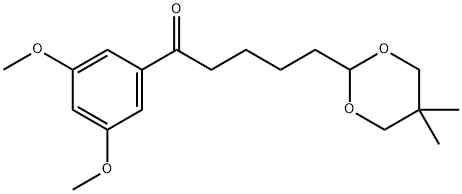 3',5'-DIMETHOXY-5-(5,5-DIMETHYL-1,3-DIOXAN-2-YL)VALEROPHENONE Struktur