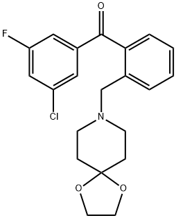 3-CHLORO-2'-[8-(1,4-DIOXA-8-AZASPIRO[4.5]DECYL)METHYL]-5-FLUOROBENZOPHENONE price.