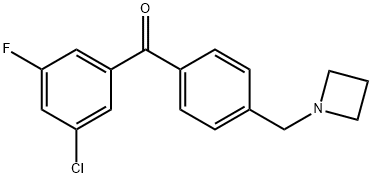 4'-AZETIDINOMETHYL-3-CHLORO-5-FLUOROBENZOPHENONE Struktur