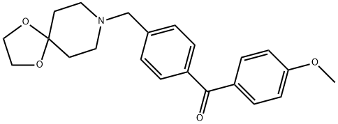 4'-[8-(1,4-DIOXA-8-AZASPIRO[4.5]DECYL)METHYL]-4-METHOXY BENZOPHENONE Struktur